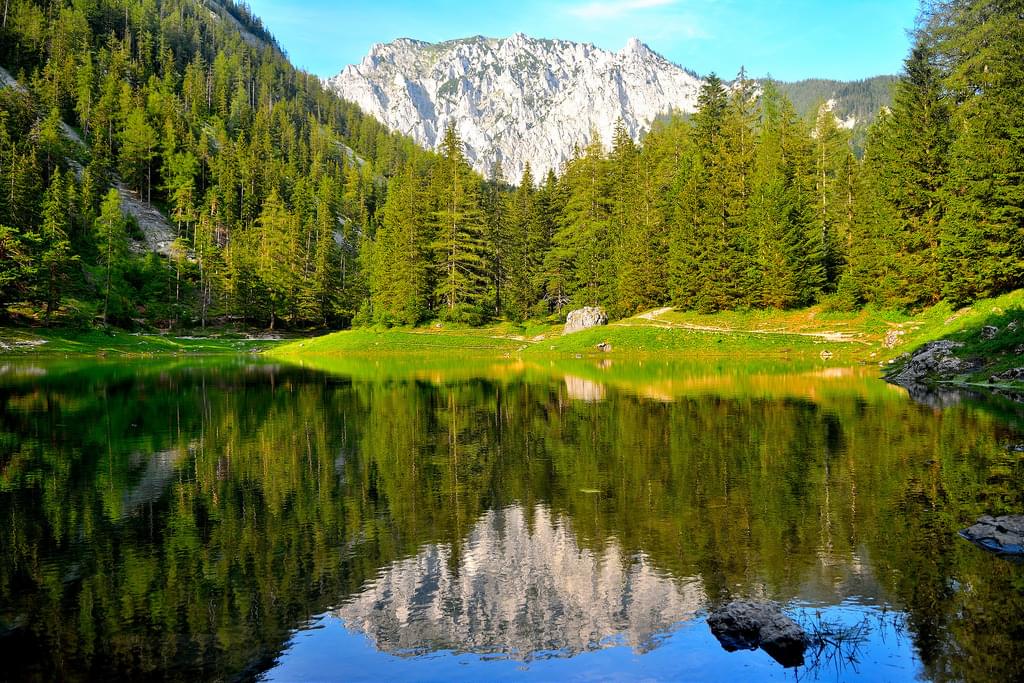 画像5枚目 オーストリアに存在する幻の湖 グリーンレイク どうして水の中に森林が広がっているの Taptrip