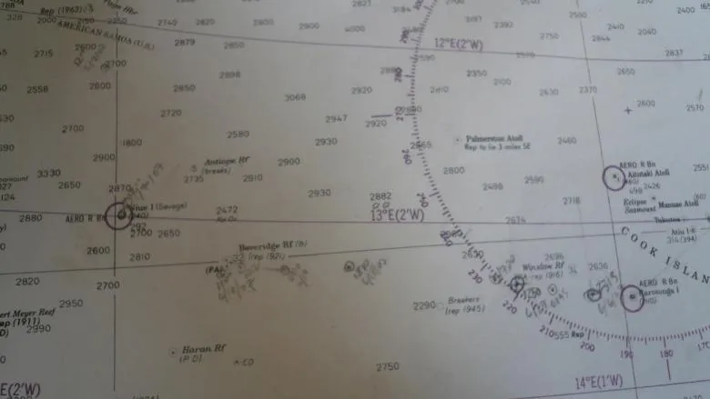Photo by vuorikari Chart from Rarotonga, Cook Island to American Samoa